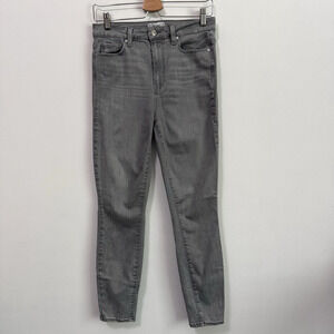 Paige Jeans 29 Margot Ankle High Rise Stormy Distressed Gray Casual Skinny Pants